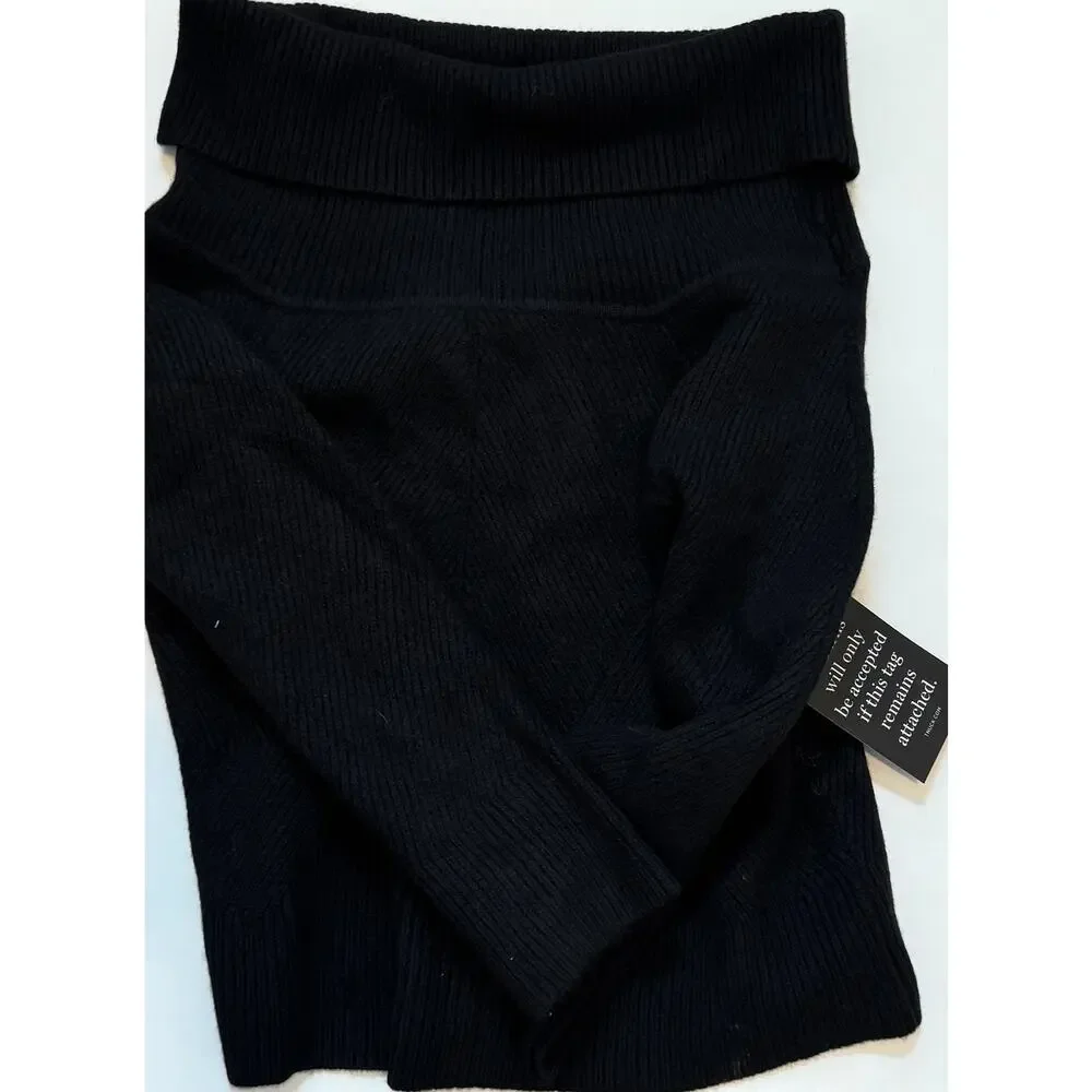Tuckernuck Off Shoulder Wool Sweater Black Size XXL NEW